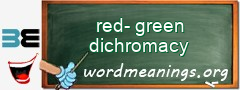 WordMeaning blackboard for red-green dichromacy